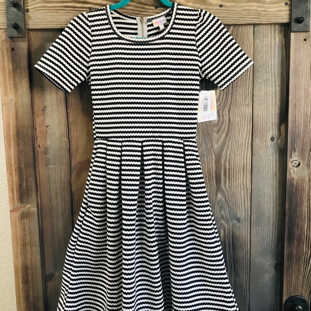 LuLaRoe Black & White Amelia Dress